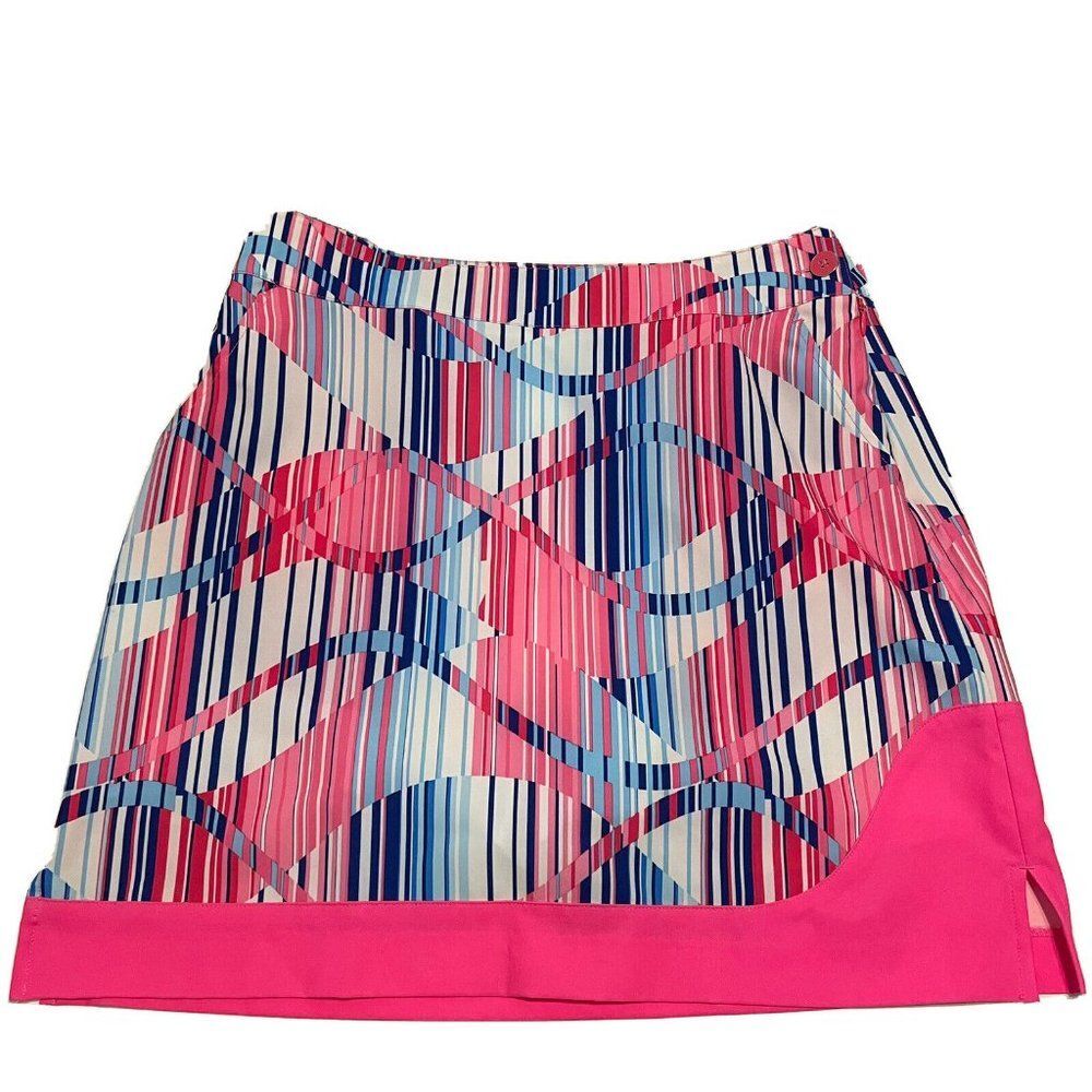 EP Pro Ladies sz 6 Tennis Golf Pickleball skort stretch zip geometric